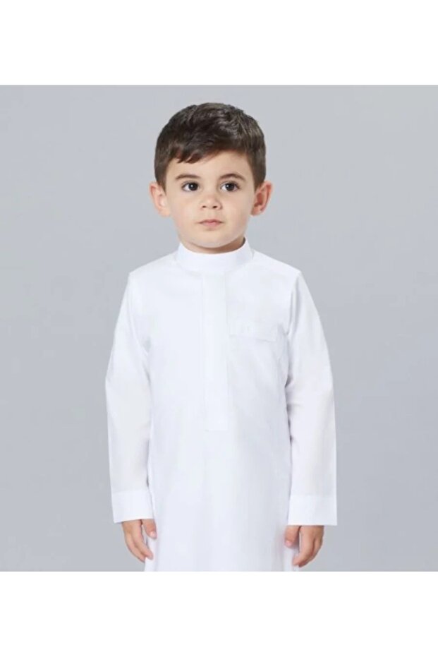 ثوب اطفال صيفي ابيض