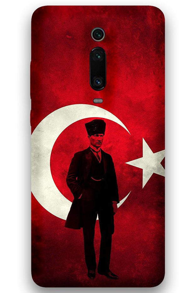Xiaomi Mi 9t Compatible Ataturk Pattern Phone Case + Screen Protector - 5849