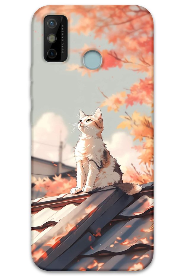 Tecno Spark 6 Go Compatible Cat Pattern Phone Case + Screen Protector - 5784