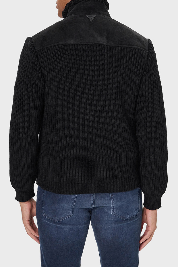 Ls Mn Suede Regular Fit Dik Yaka Örgü Detaylı Ceket M5BR79Z5570 Erkek CEKET M5BR79 Z5570 JBLK - 3