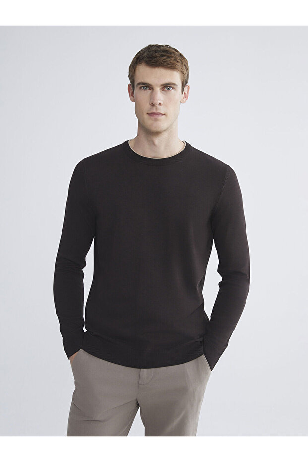 Crew Neck Men's Knitwear Sweater