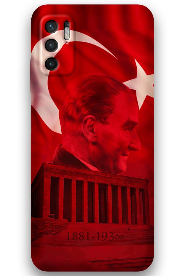 Xiaomi Redmi Note 10 5g Compatible Ataturk Pattern Phone Case + Screen Protector - 5848