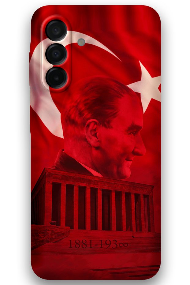 Galaxy A17 Compatible Ataturk Patterned Phone Case + Screen Protector - 5848