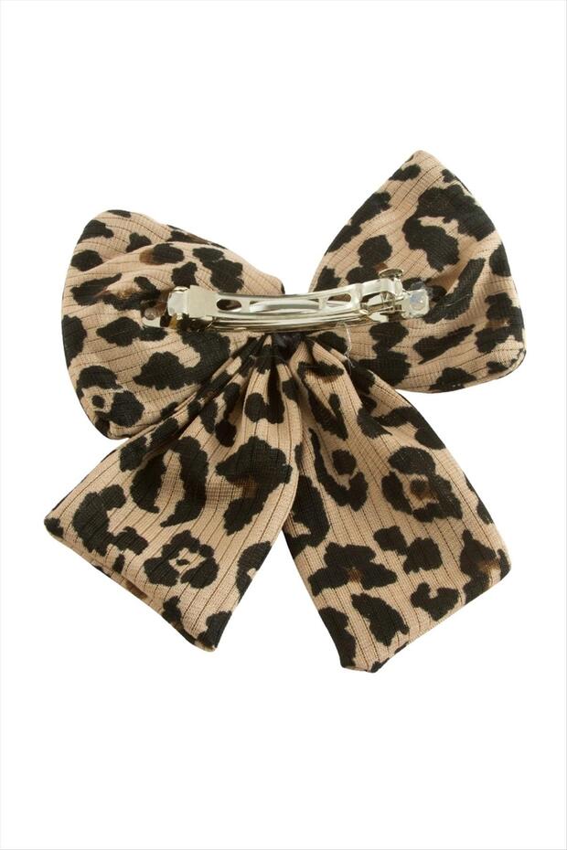 Leopard Patterned Bow Automatic Buckle 14 cm - 2