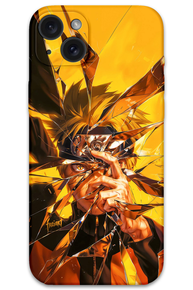 iPhone 15 Plus Compatible Anime Patterned Phone Case + Screen Protector - 5873