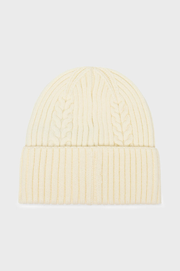 Knitted Logolu Örgülü Bere AW5381POL01 BERE AW5381 POL01 WHI - 2