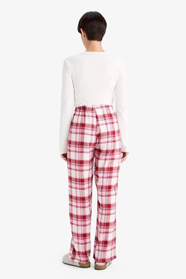 Regular Fit Uzun Kareli Pijama Altı-Fall in Love G0368AX25AU - 6