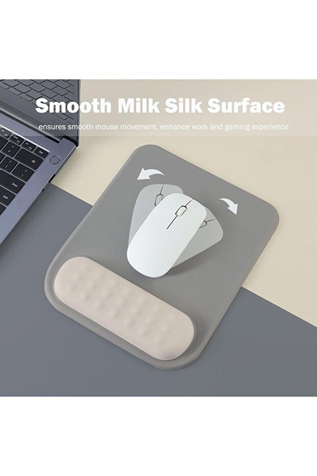Ergonomic Mouse Pad with Memory Foam Wrist Support, Non-Slip PU Base for Gaming & Office - Clesante - 5