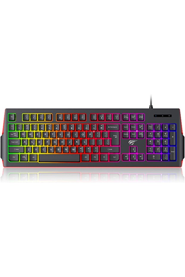 لوحة مفاتيح ألعاب سلكية مكونة من 104 مفاتيح مع إضاءة خلفية RGB قابلة للتعديل (متعددة الألوان) - 1