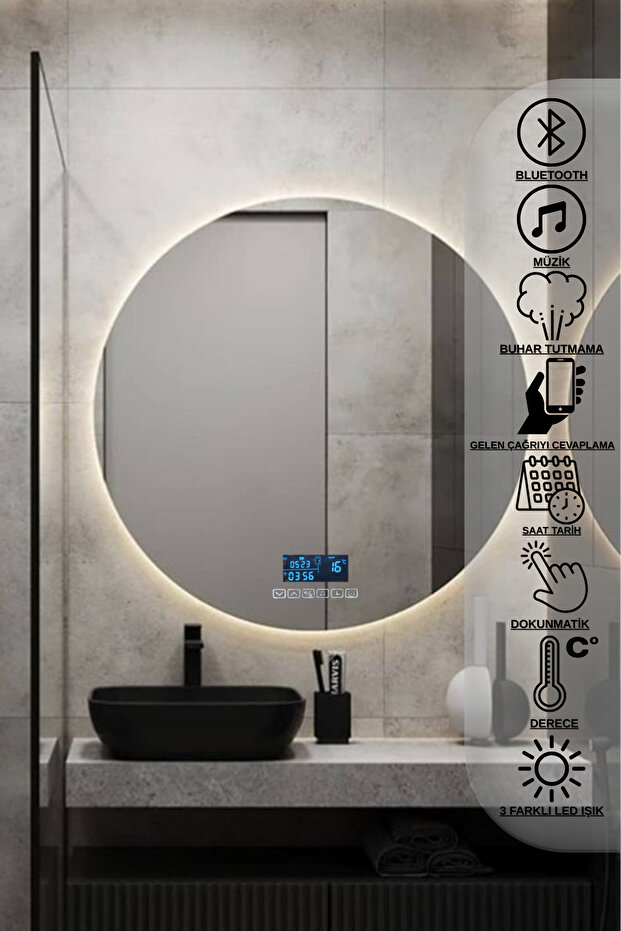 Bluetoothlu 70 Cm Akıllı Ayna - 1