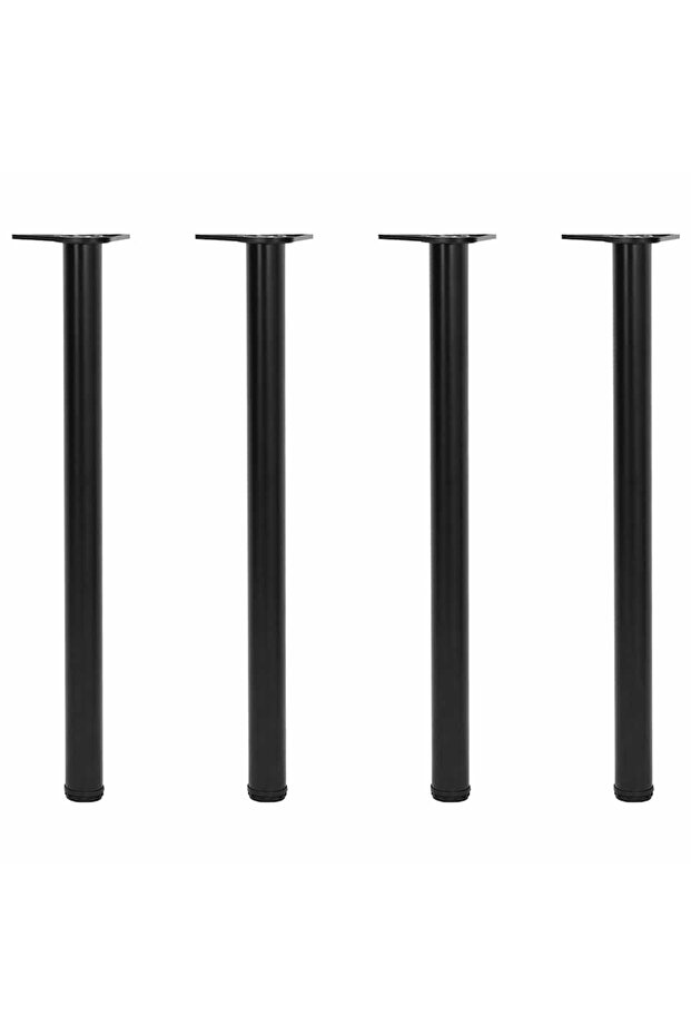 4 Height Adjustable Table Legs Black 870 mm