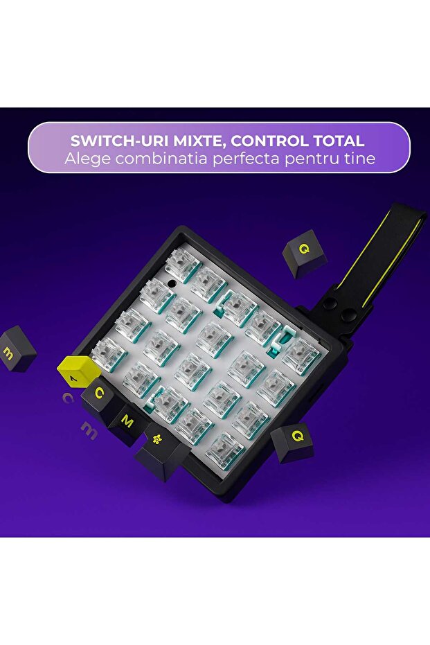 Gaming Keyboard, 68 Keys, Hall-Effect Switches, 8KHz Polling, RGB, PBT Keycaps, Black - 5
