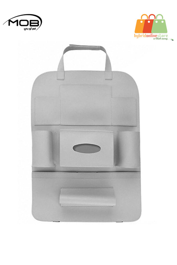 Universal Car Seat Back Organizer Multi-Pocket PU Leather Storage Bag with Drink &Tissue Holder
