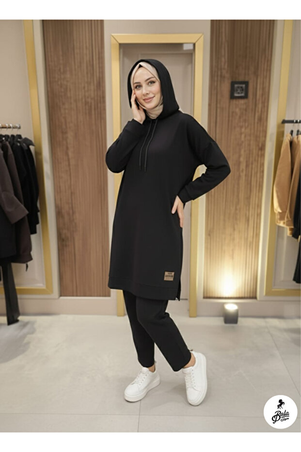 Women's Hooded Slit Hijab Tunic