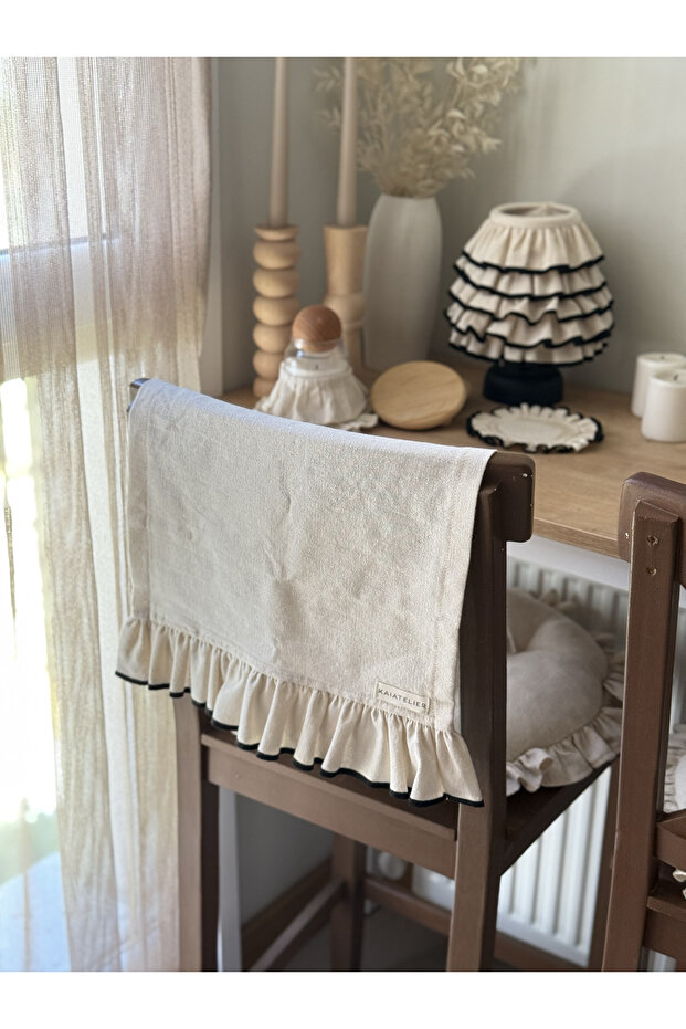 Natural Embroidered Linen Drying Cloth / Oven Cover