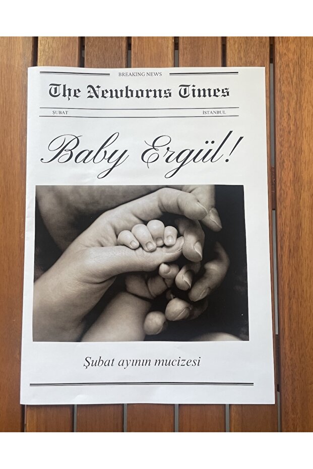 shop Kişiye Özel Bebek Günü Gazetesi - Anı gazetesi (Arkalı önlü)