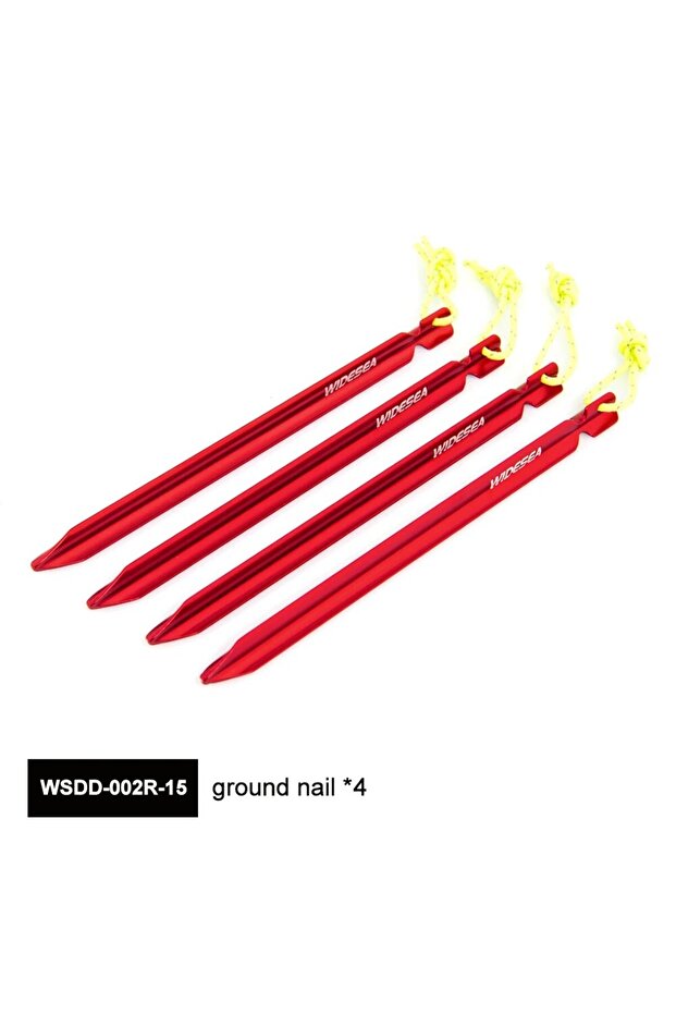 WSDD-002R-15 Camping 4pc/set Tent Pegs Stakes Nails for Hard Snow Floor Outdoor Acce