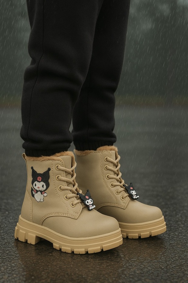 Kız Çocuk Figür Detaylı Fermuarlı Bot - 2