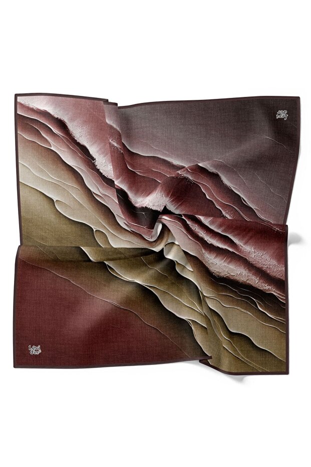 Sea Wave Pattern Sparkling Crystal Scarf