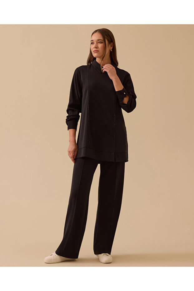 GÖMLEK YAKA ŞERİT DETATLI TAKIM - 1