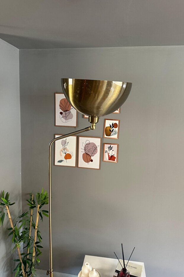 Dimmerli Işığı Ayarlanabilen Işığı Artırılıp Azaltılabilen Eskitme Hareketli Başlık Metal Lambader - 3