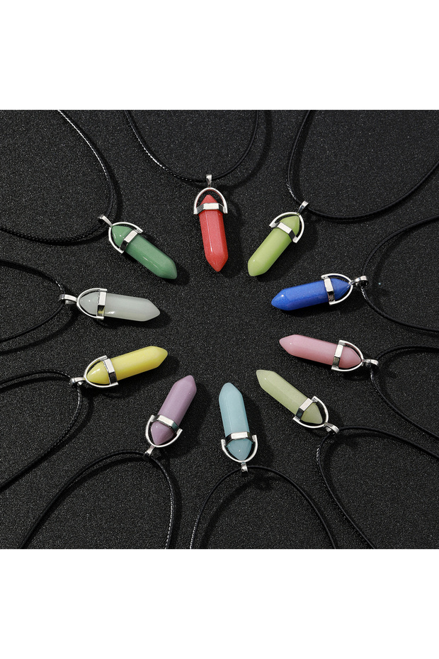 50cm 10pcs hexagonal 10pcs Luminous Love Hexagonal Column Necklace Wholesale Price Discount