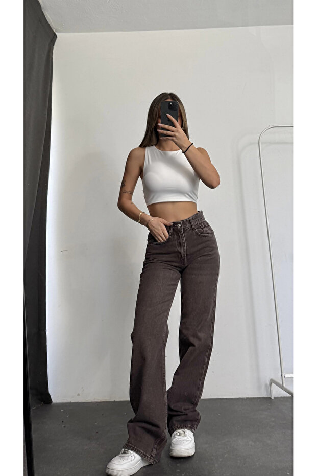 Jazz Wide Leg Jean - Brown Wash