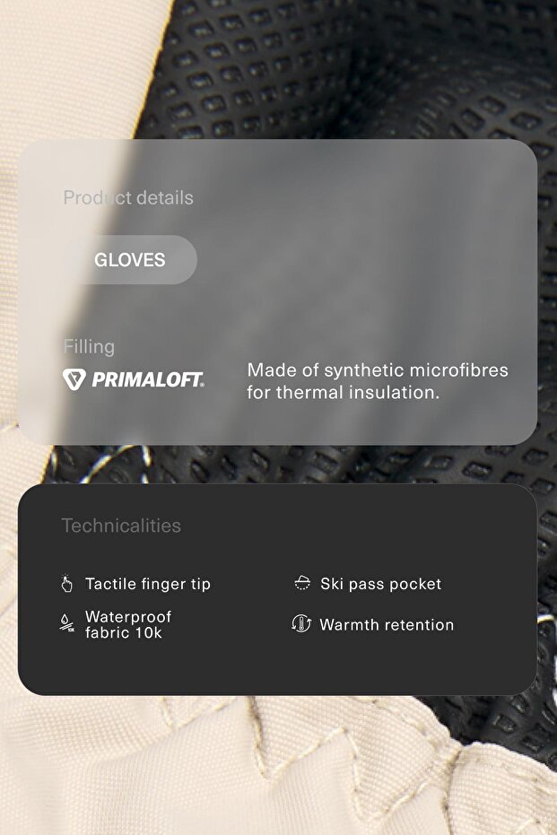 Primaloft® SKI Teknik Eldivenler - 3