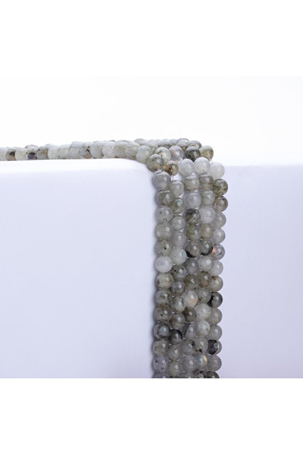 Labradorite Natural Stone Strand (6mm Sphere Cut)