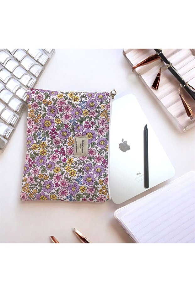 Record Flower Pattern Tablet Bag - 2