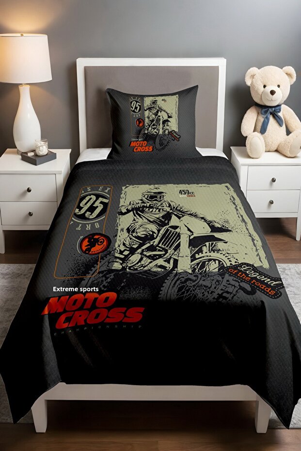 Moto Cross Patterned Pique Set