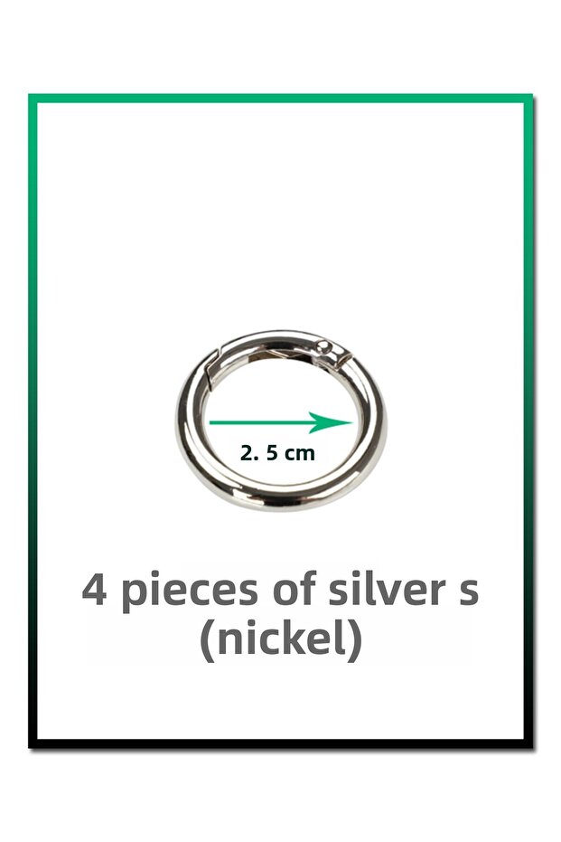 Silver Opening Spring Ring Set of 4