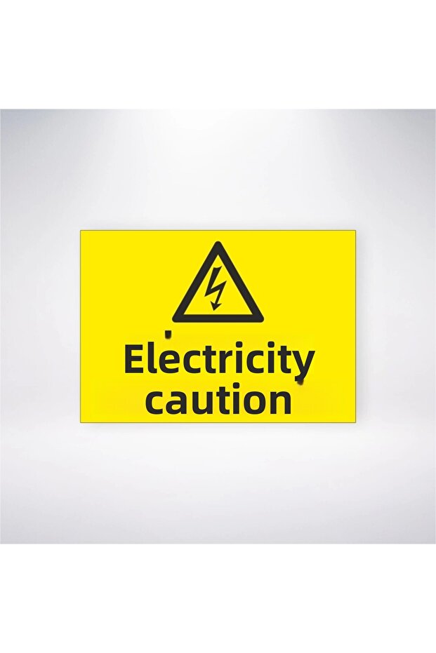 Attention Electricity Sticker 20X28 cm