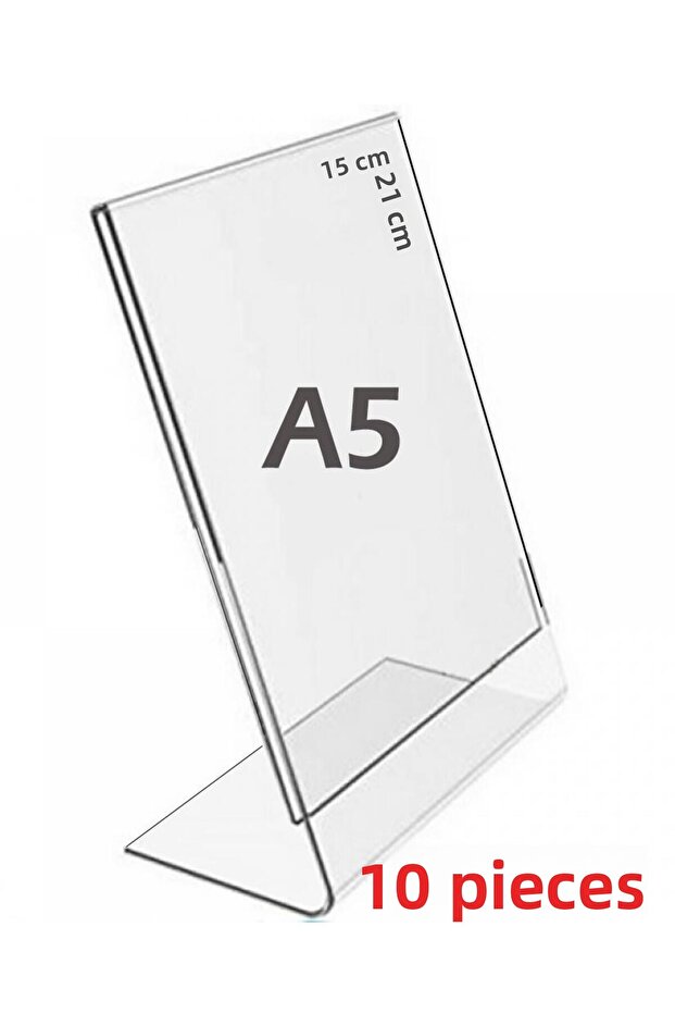 15 × 21 سم A5 L-Type رفوف وملصق زجاج شبكي شفاف عمودي (10 قطع)