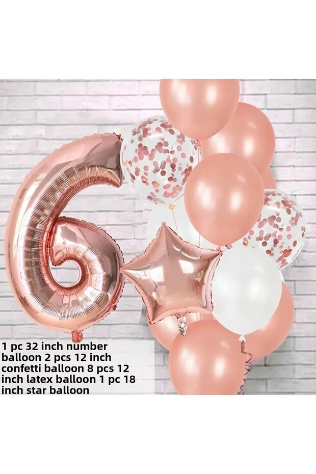 مجموعة بالونات العصر الذهبي الوردي-1-2-3-4-5-6-7-8-9