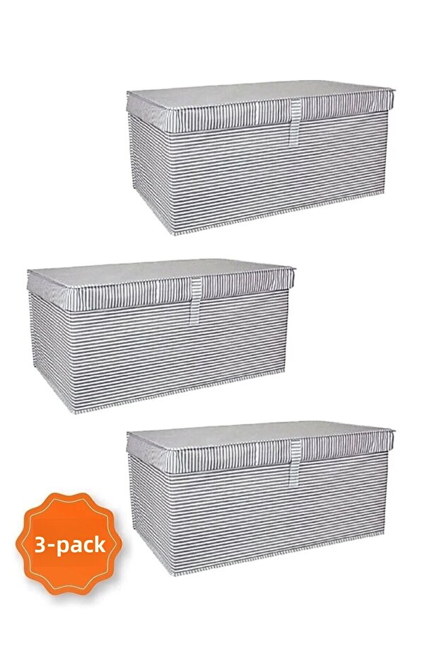 3 Pieces Box with Lid Storage Bag Mega Size 60*40*30* Multi-Purpose Box Storage Bag - 4