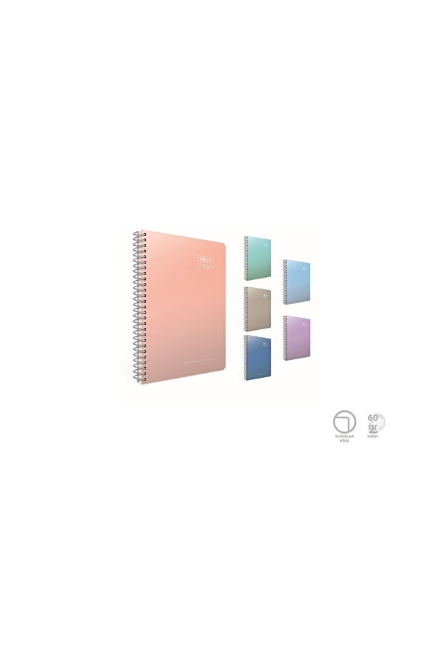 مفكرة Thebook Spiral ذات غطاء صلب مقاس A4 140 ورقة غير مبطنة (عبوة من قطعتين) 5512