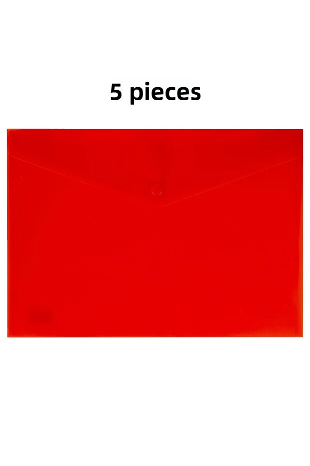 İnox Eco Snap File Document Envelope Red - 8