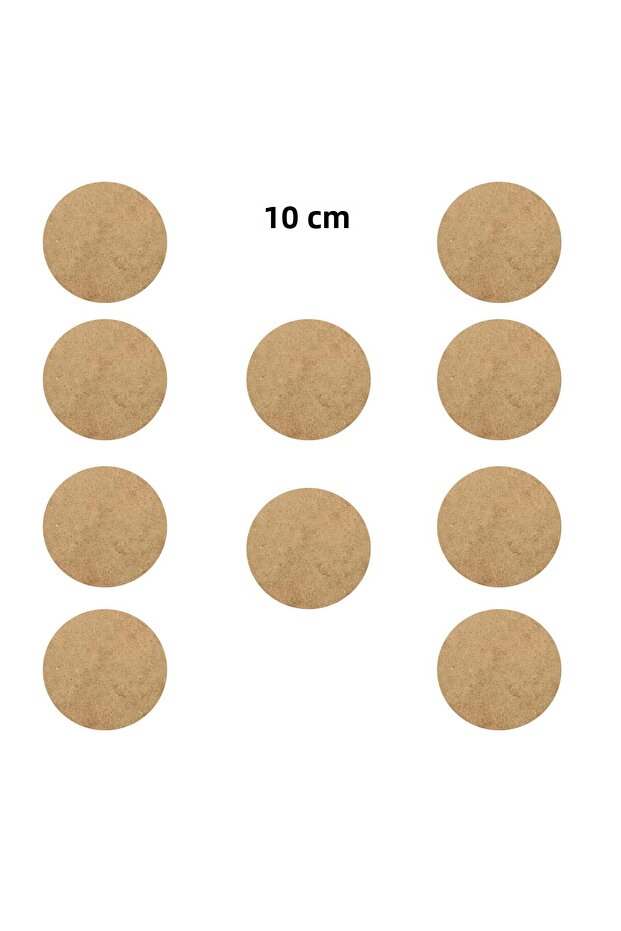 لوح تغليف 10 قطع 3 مم خام MDF قطر 10 سم قطع ليزر دائري