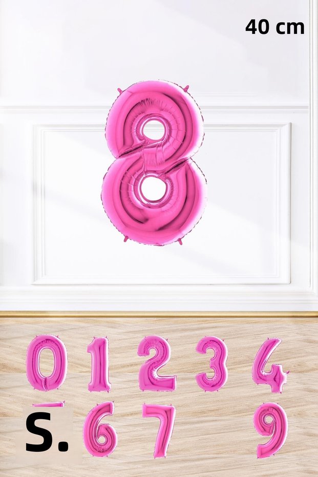 Pink Color Number Foil Balloon Pink Age Balloon Number Balloons 16 Inch 40 cm
