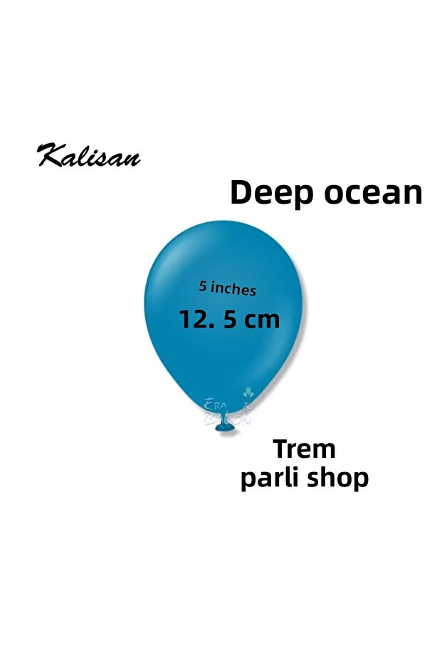 Retro Deep Ocean Latex Balloon 10 Pieces 5 Inches 12.5 cm