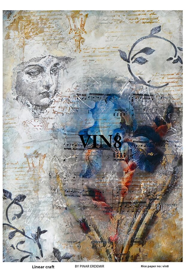 VIN8- ورق تزيين نحاسي مقاس 29 × 42 سم