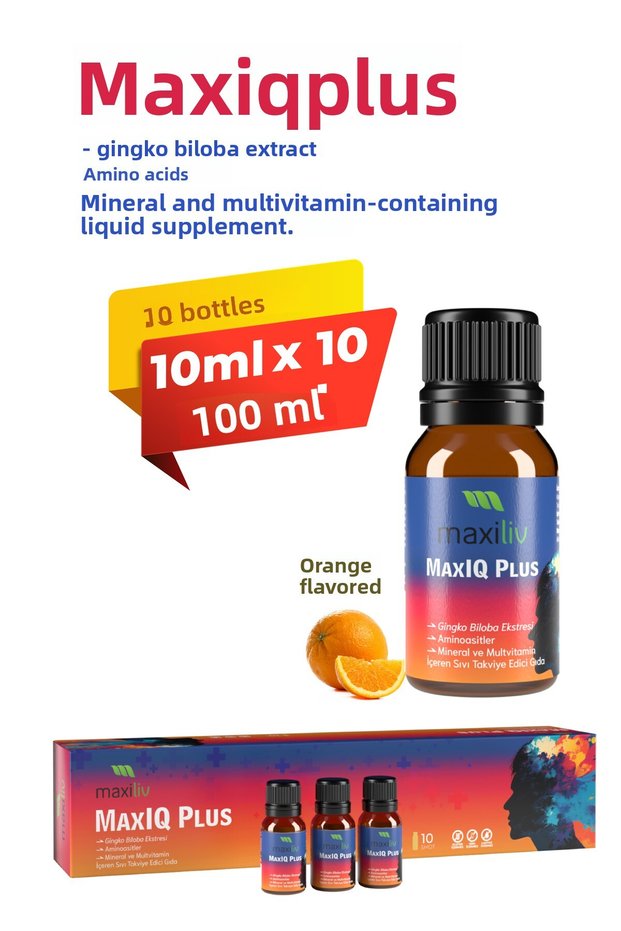 Gingko Biloba Extract, Liquid Supplement with Aminoacids, Minerals and Multivitamins