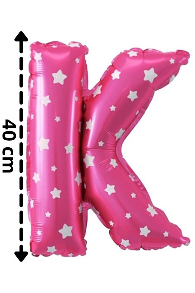 Foil Balloon Letter K Helium Balloon 40 Cm Pink Color