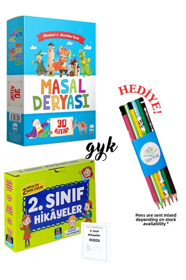 1. ve 2. Sınıflar İçin Masal Deryası 30 Kitap - 2. Sınıf Hikayeler Seti (KALEM SETİ HEDİYELİ!)