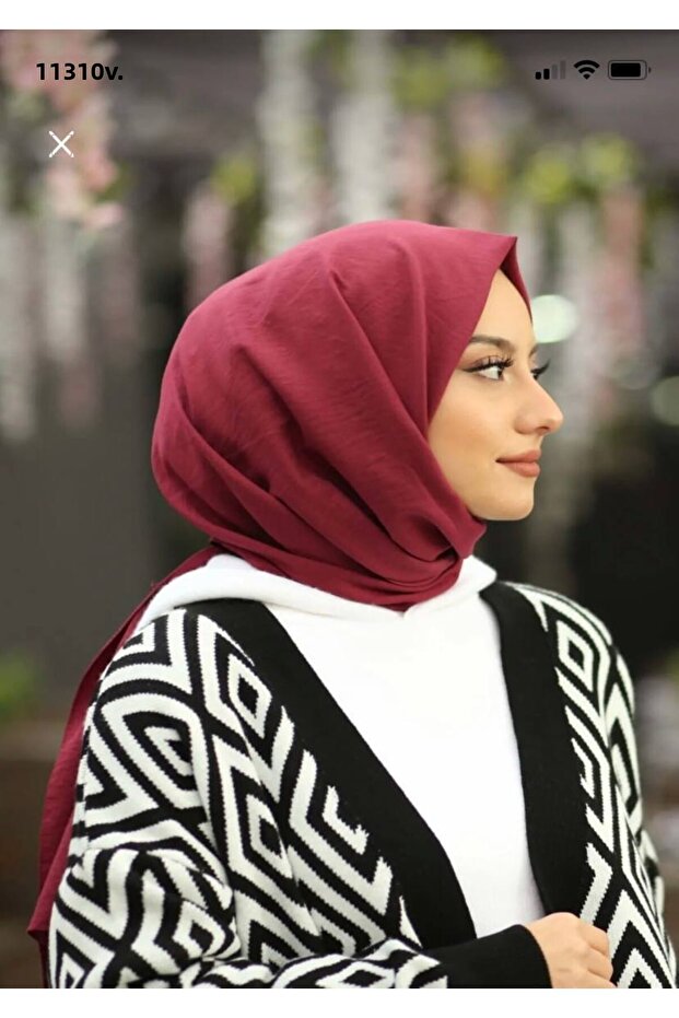 وشاح للنساء للمحجبات من قطن مجعد، طراز Jazz