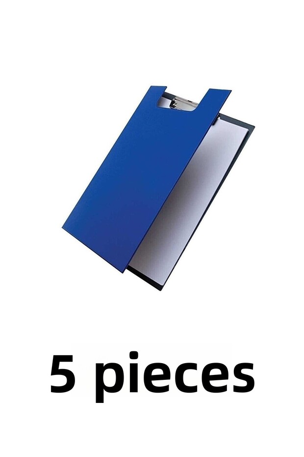5 قطع A5 (148x210mm) ملف سكرتاري مغطى باللون الأزرق