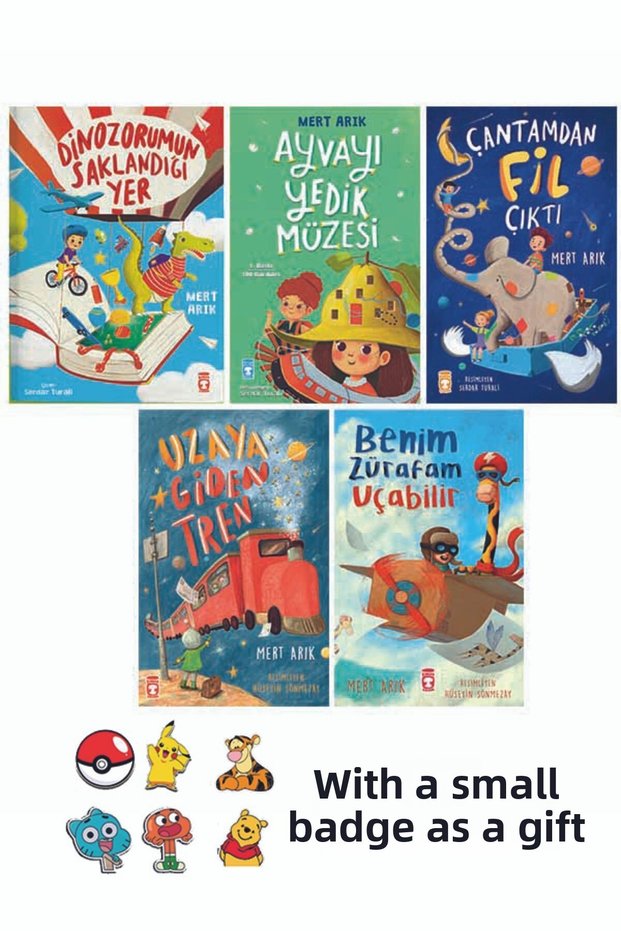 1. ve 2. Sınıf Okuma Seti 5 Kitap Dinozorumun Saklandığı Yer-Ayvayı Yedik Müzesi-Çantamdan Fil Çıktı