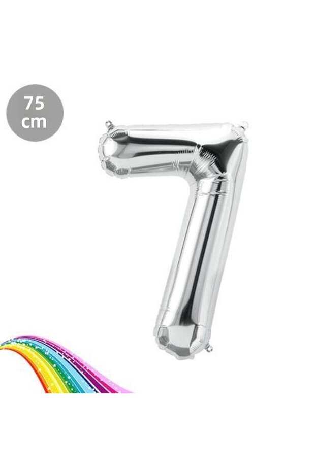 7 بالونات فويل فضية (75 سم)
