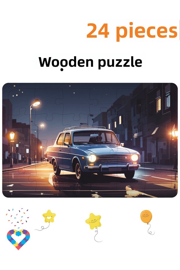 Wooden Kids Puzzle, 24 Pieces